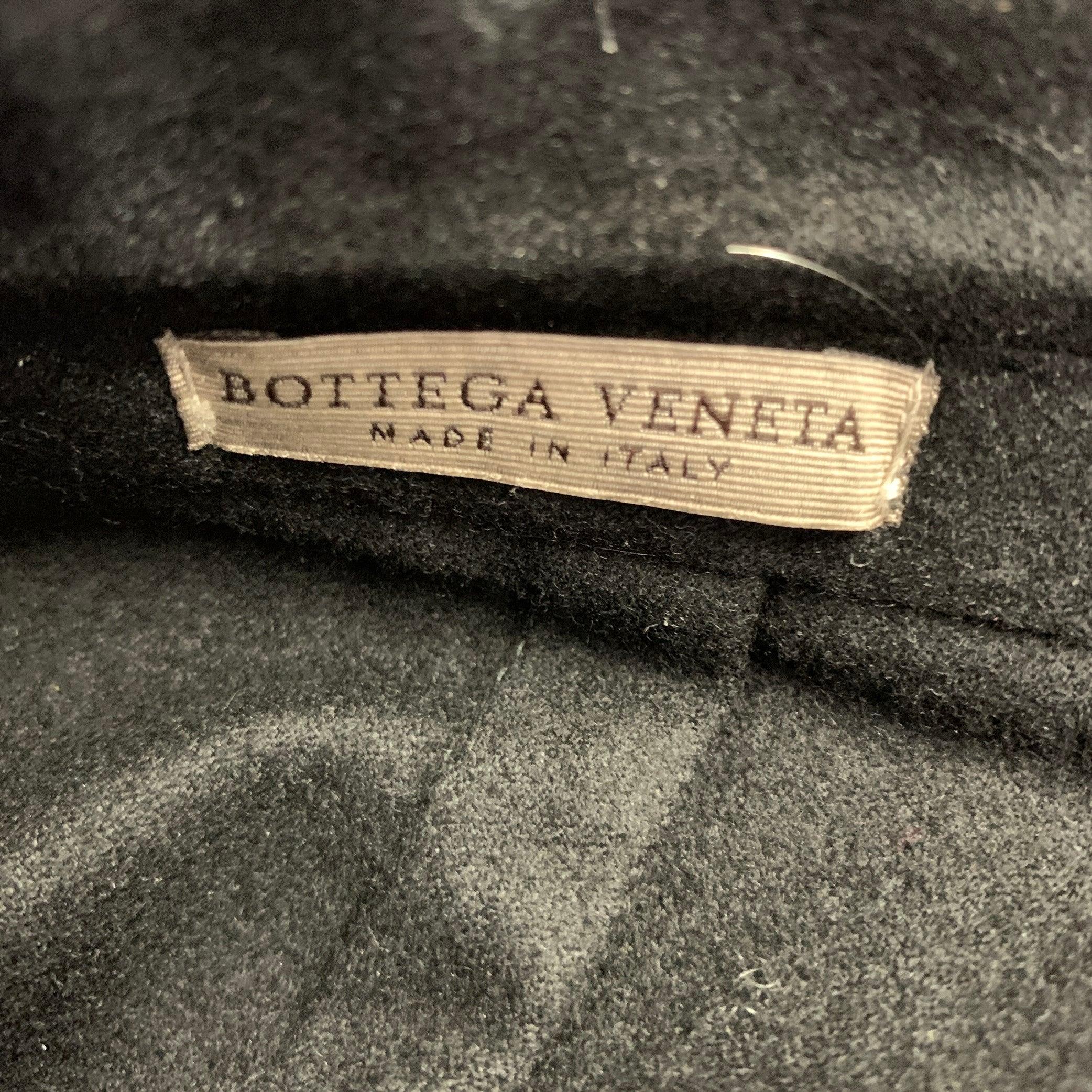 BOTTEGA VENETA Größe 44 Schwarze Bikerjacke aus Kaschmir mit gemischten Materialien im Angebot 4