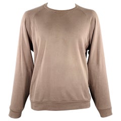 BOTTEGA VENETA Size L Brown Cotton Crew Neck Sweatshirt