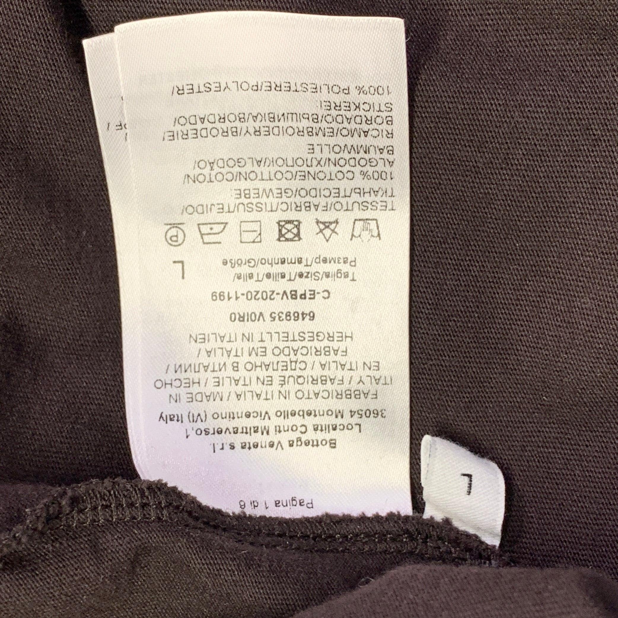BOTTEGA VENETA Size L Brown Cotton Hoodie Short Sleeve Sweatshirt en vente 1