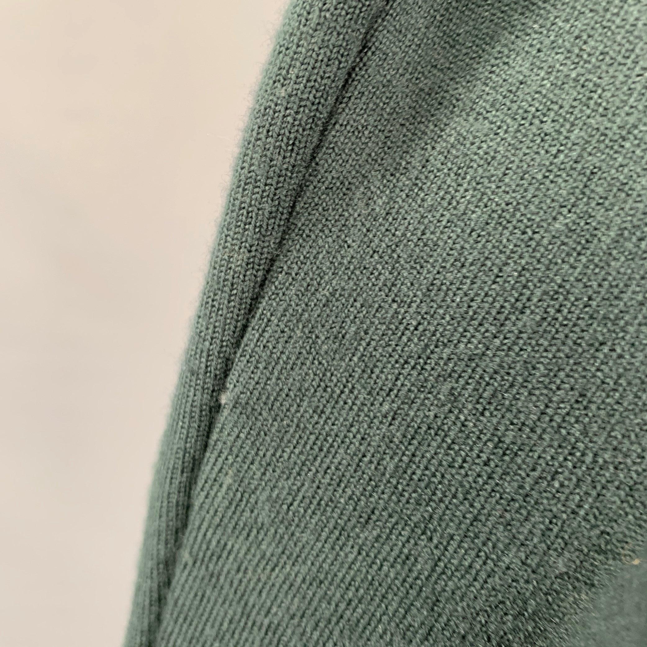 BOTTEGA VENETA Größe L Grüner Strickpullover aus Wollmischung mit Rundhalsausschnitt Herren im Angebot
