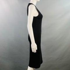BOTTEGA VENETA Size S Black Cotton Blend Ribbed Tank Dress