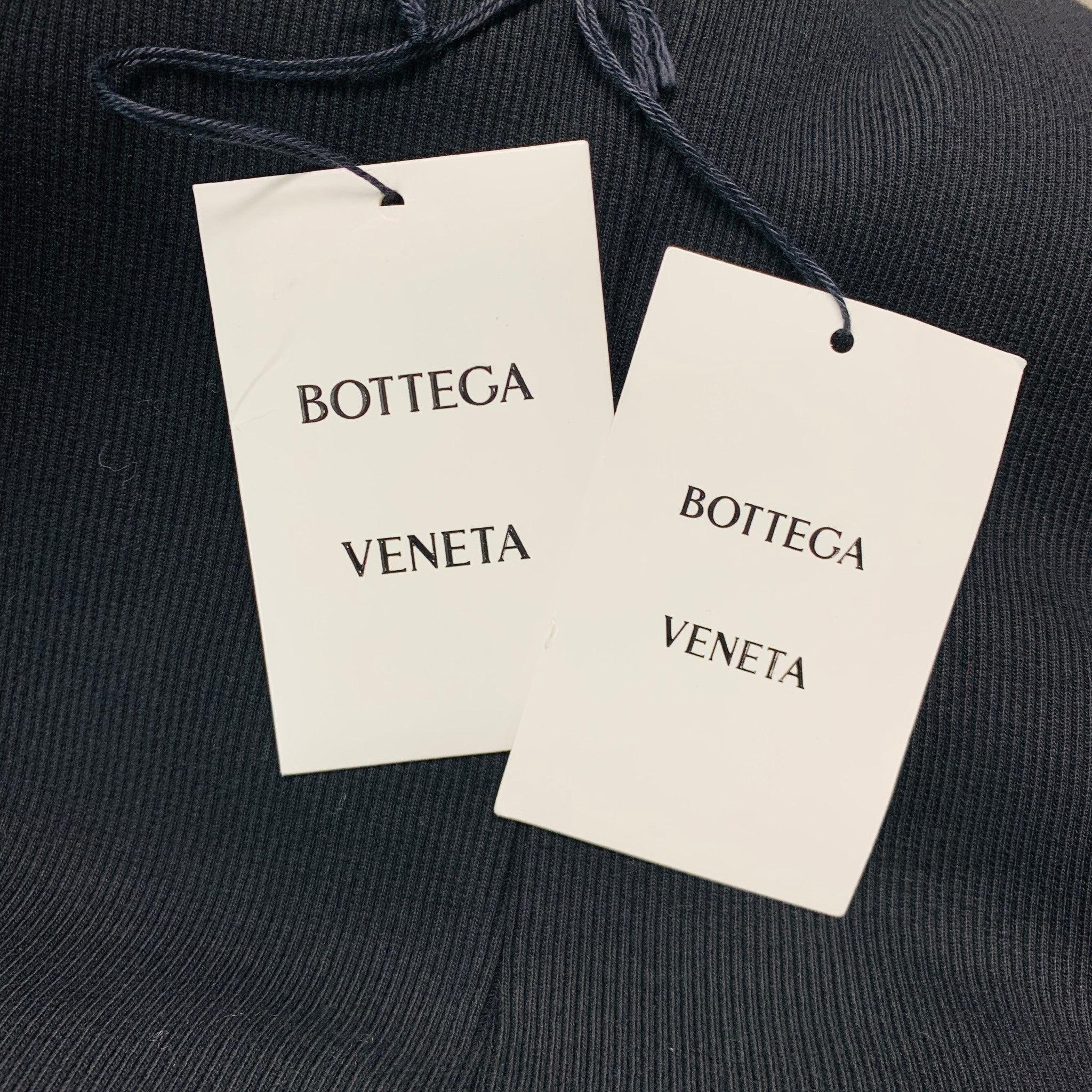 BOTTEGA VENETA Size S Black Cotton Ribbed Tank Mid-Calf Dress For Sale 3