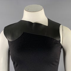 BOTTEGA VENETA Size S Black Wool Heather Sleeveless Dress