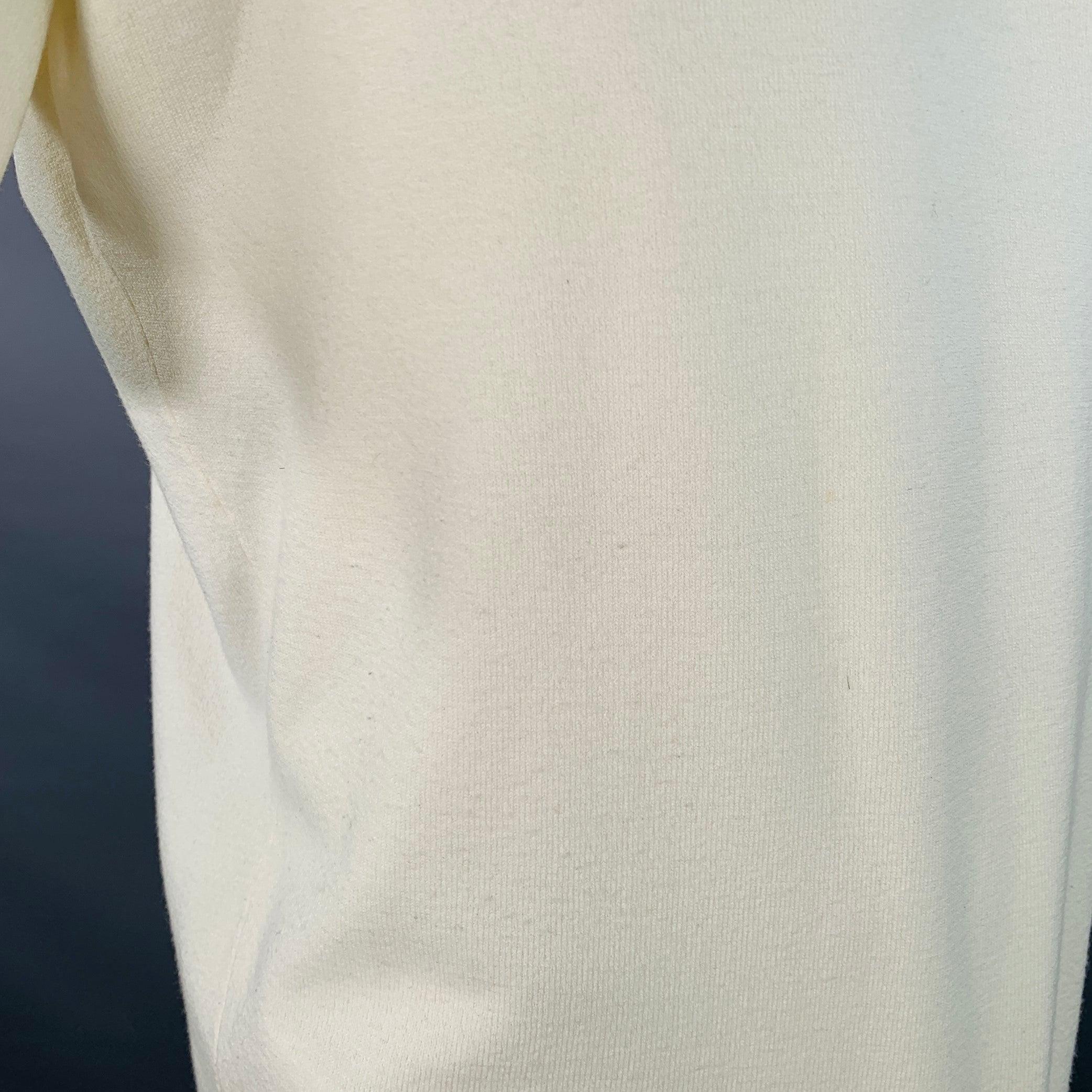 BOTTEGA VENETA Taille XL Polo à manches courtes en jersey de laine beige Bon état - En vente à San Francisco, CA