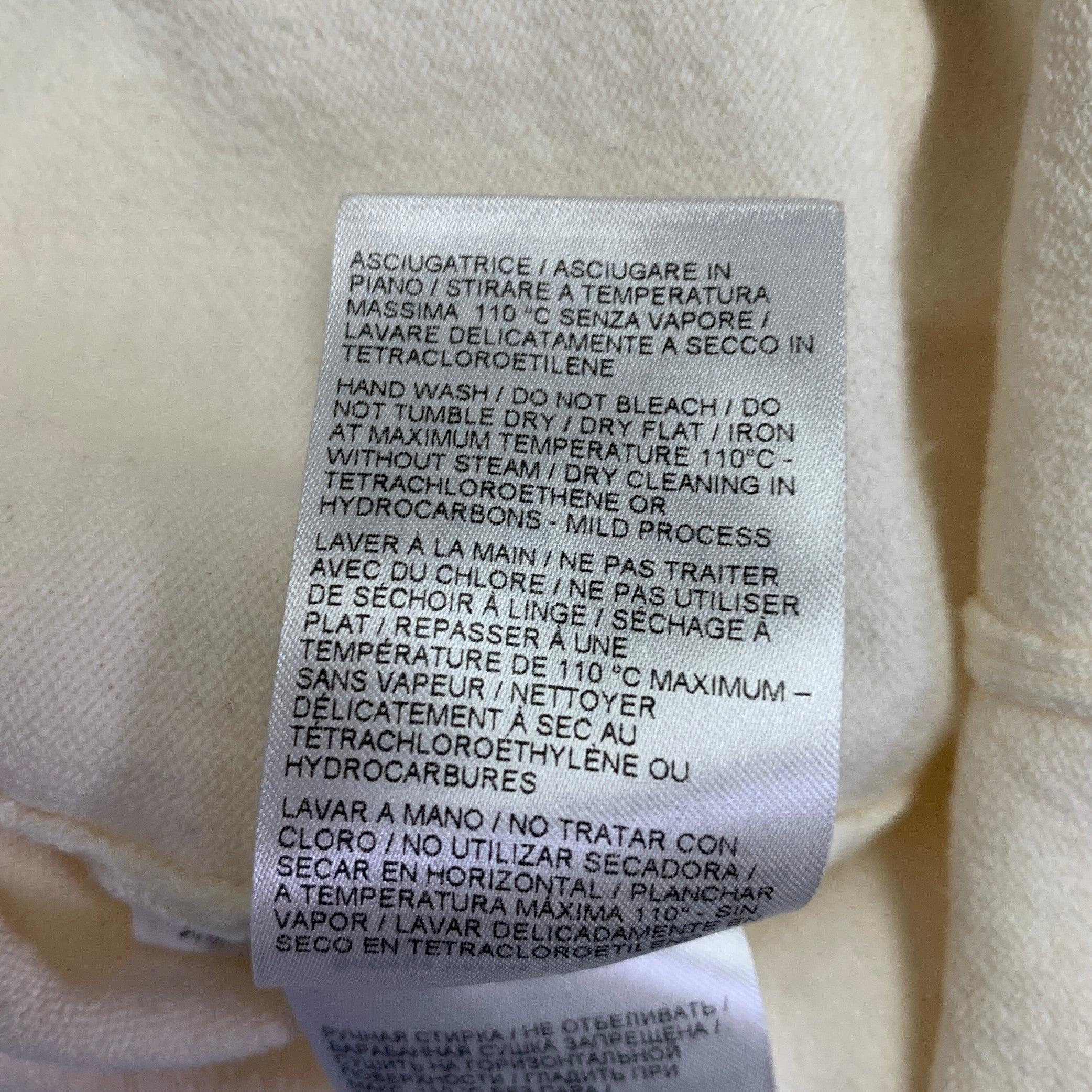 BOTTEGA VENETA Taille XL Polo à manches courtes en jersey de laine beige en vente 2