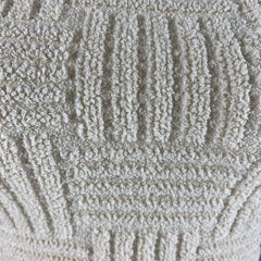 BOTTEGA VENETA Size XS Cream Cotton Blend Textured One Shoulder Dress