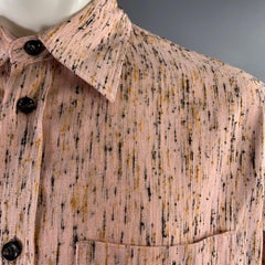 BOTTEGA VENETA Size XS Pink Slubby Viscose Blend Long Sleeve Shirt