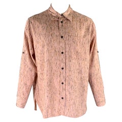 BOTTEGA VENETA Size XS Pink Slubby Viscose Blend Long Sleeve Shirt