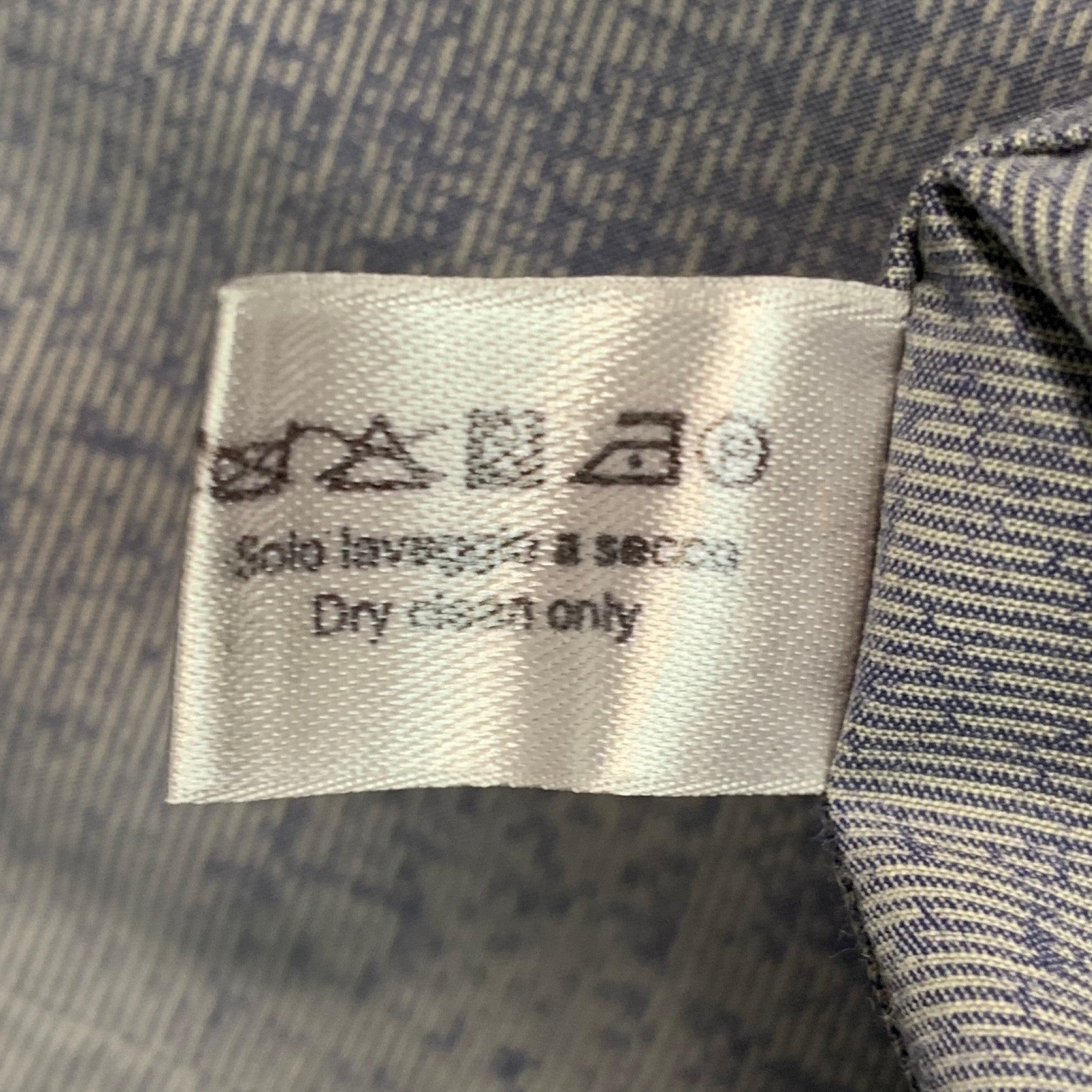 Bottega Veneta Taglia XXL Grigio Blu Ombre Cotone Button Up Camicia a Manica Lunga in vendita 3