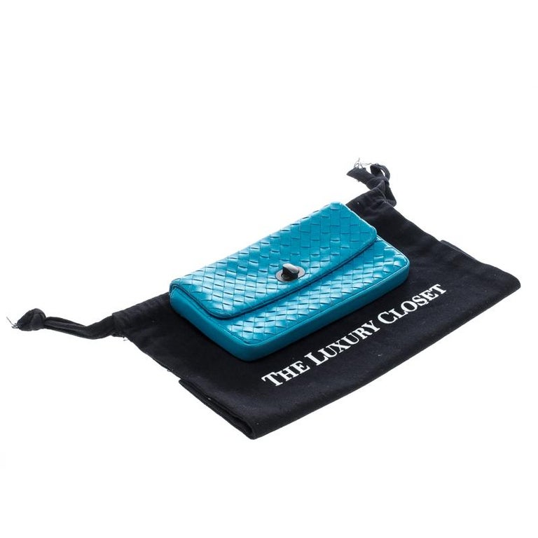 INTRECCIATO 30 IN SKY BLUE LAMBSKIN