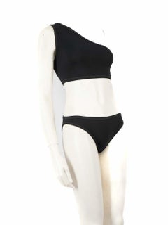Bottega Veneta Slate Black One Shoulder Bikini Size XS