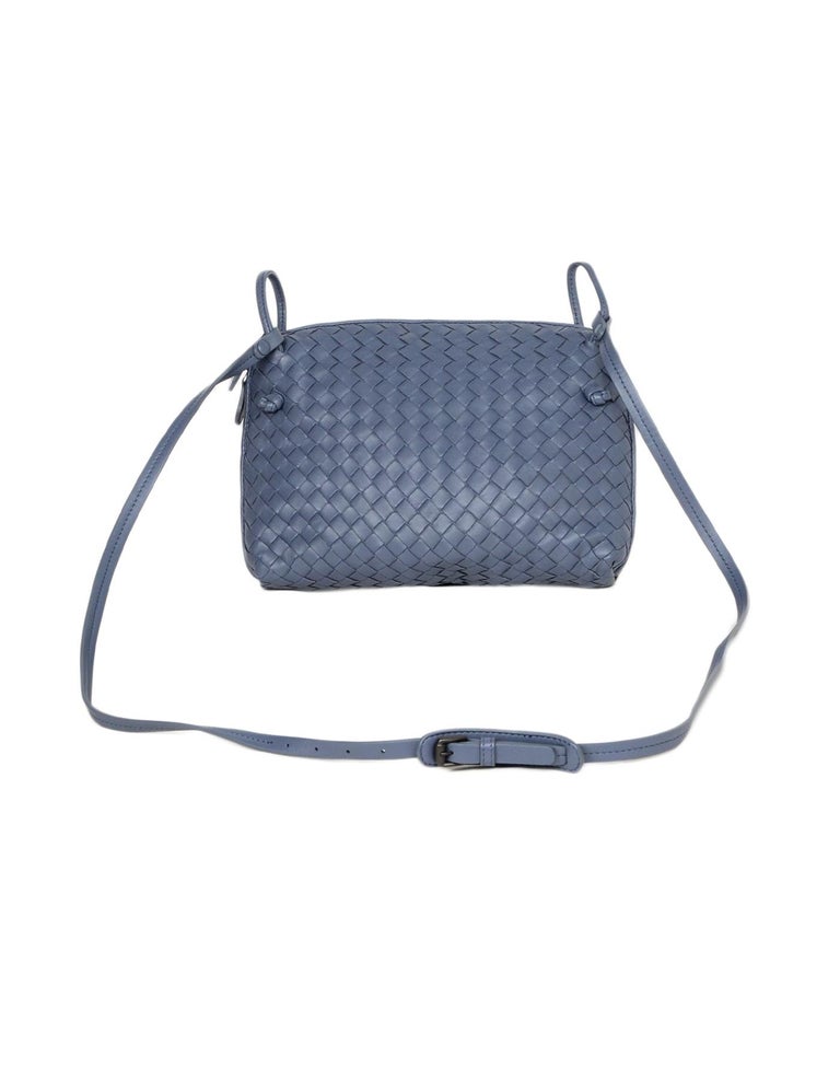 Bottega Veneta Slate Blue Intrecciato Nodini Crossbody Bag rt. $1,650 ...