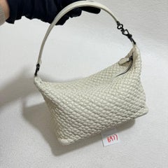 Bottega Veneta Sloane Padded Shoulder Bag White Small 25cm