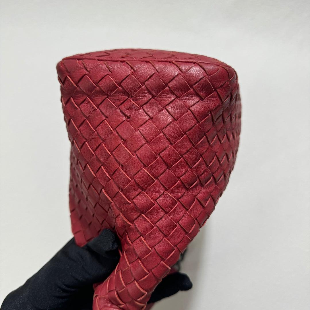 Bottega Veneta Borsa a tracolla Sloan Rosso Borgogna Piccola 25cm in vendita 6