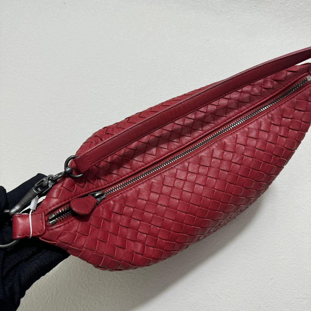 Bolso Bottega Veneta Sloane Rojo Borgoña Pequeño 25cm en venta 12