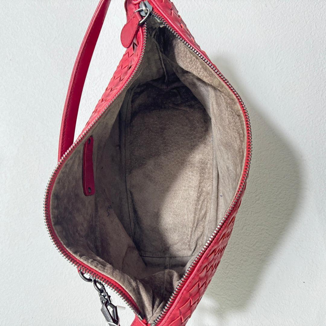 Bolso Bottega Veneta Sloane Rojo Borgoña Pequeño 25cm en venta 16