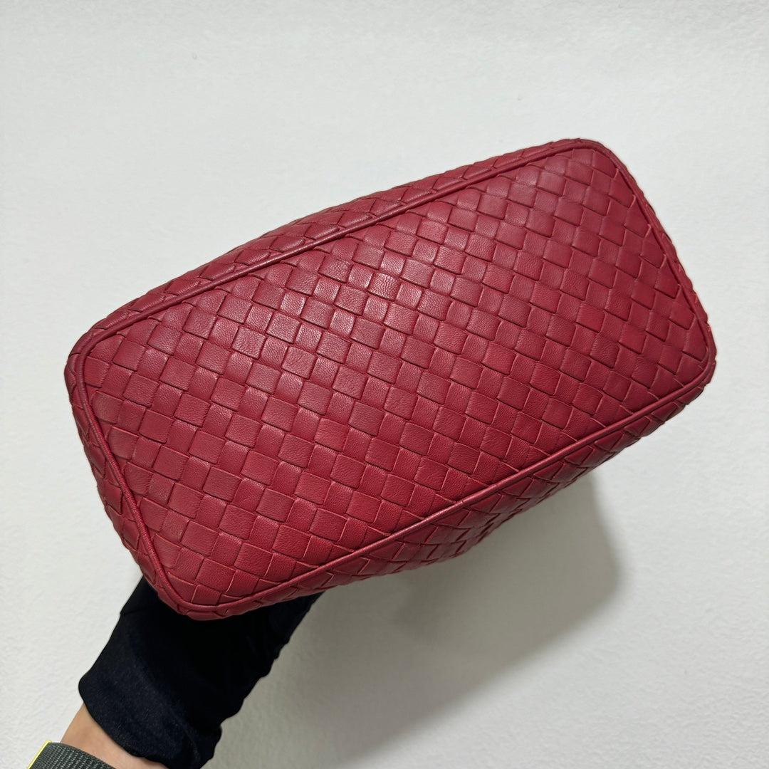 Bolso Bottega Veneta Sloane Rojo Borgoña Pequeño 25cm en venta 3