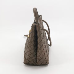 Bottega Veneta Small Andiamo Milk Chocolate Brown Intrecciato Handbag