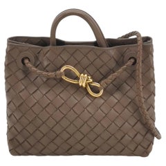 Bottega Veneta Small Andiamo Milk Chocolate Brown Intrecciato Handbag