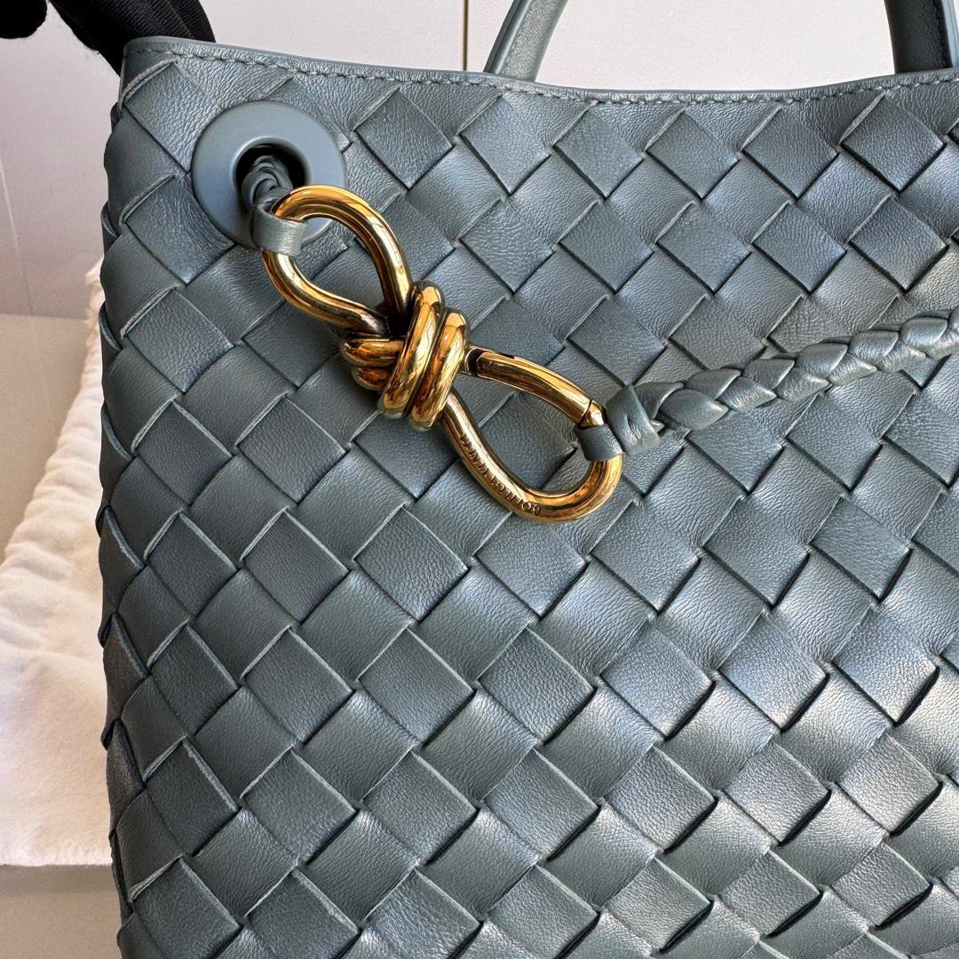 Bottega Veneta Small Andiamo Slate Dark Grey Intrecciato Handbag 6