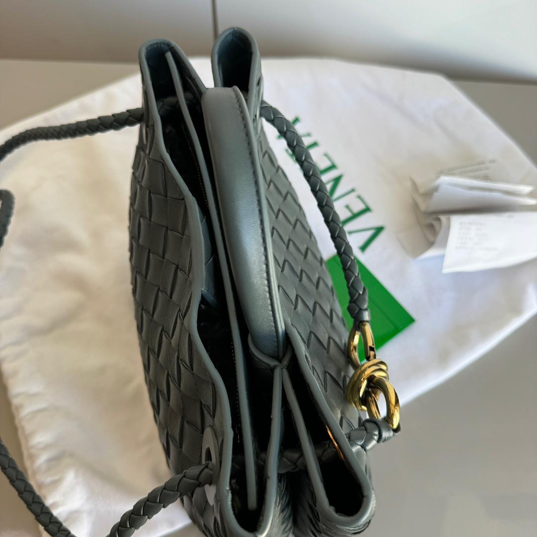 Bottega Veneta Small Andiamo Slate Dark Grey Intrecciato Handbag 7