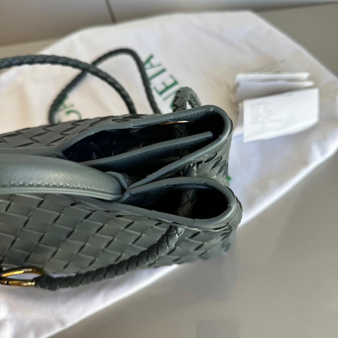 Bottega Veneta Small Andiamo Slate Dark Grey Intrecciato Handbag 8