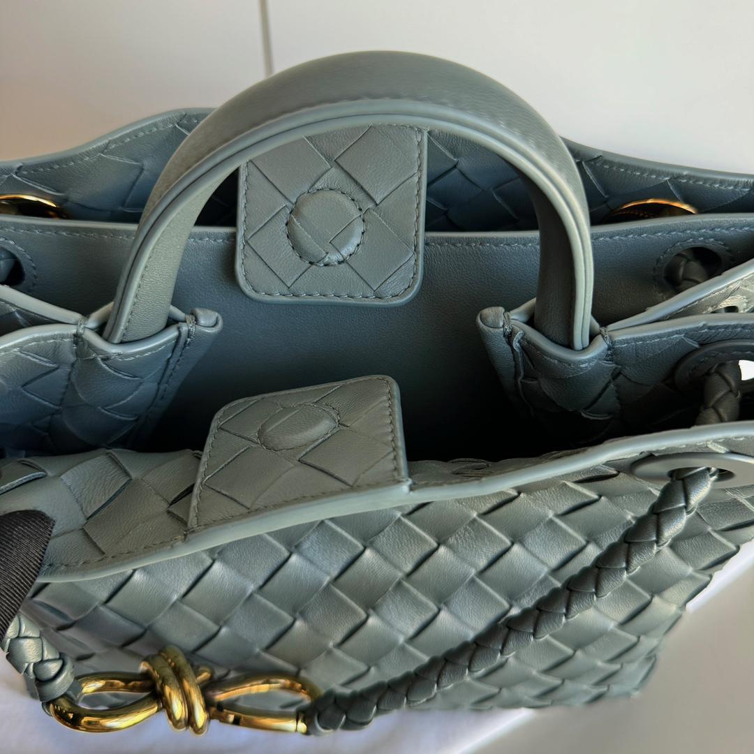 Bottega Veneta Small Andiamo Slate Dark Grey Intrecciato Handbag 9