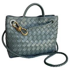 Bottega Veneta Small Andiamo Slate Dark Grey Intrecciato Handbag
