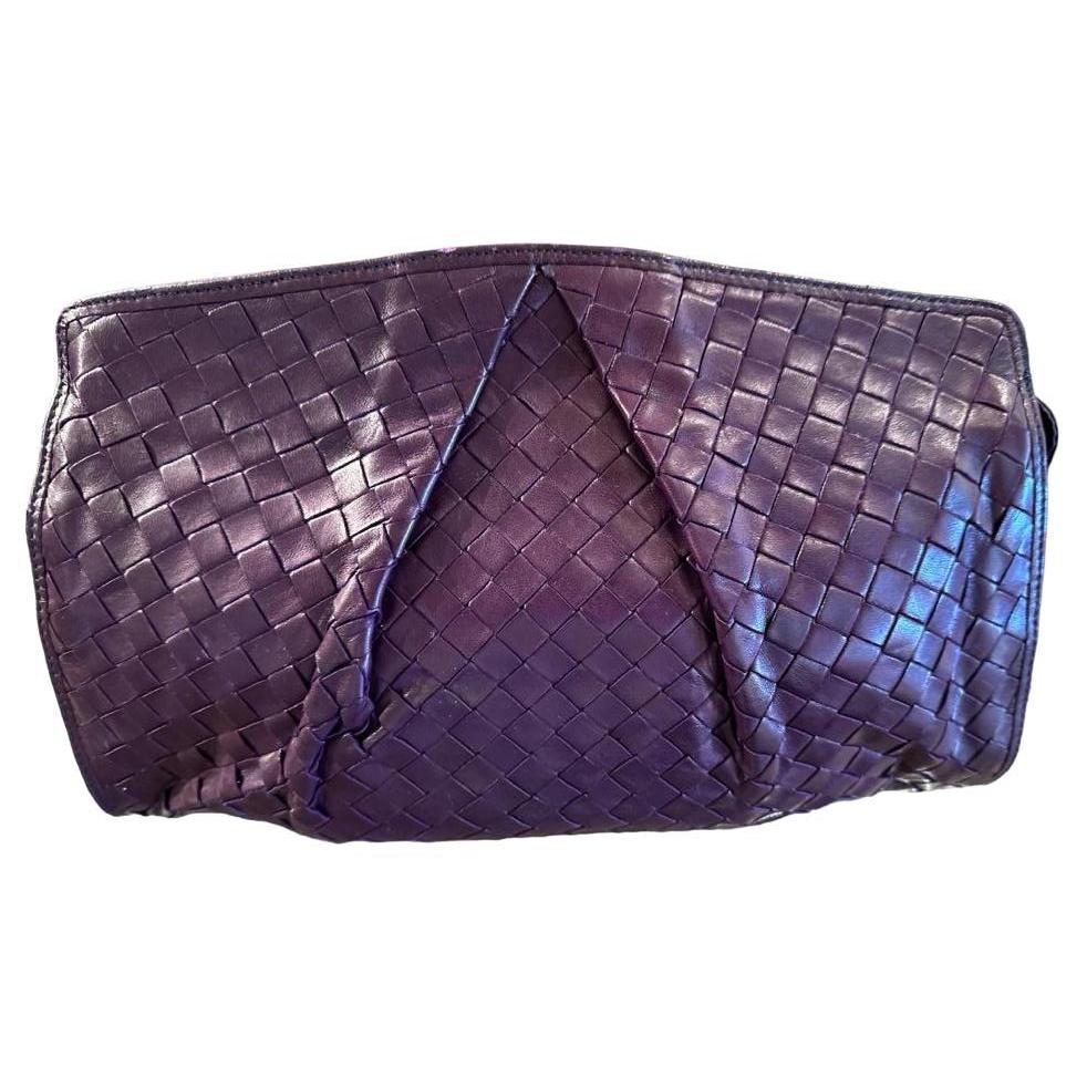 Bottega Veneta Small Purple Strap with front pocket. 