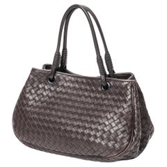 Bottega Veneta Piccola Tote Intrecciato Marrone Scuro