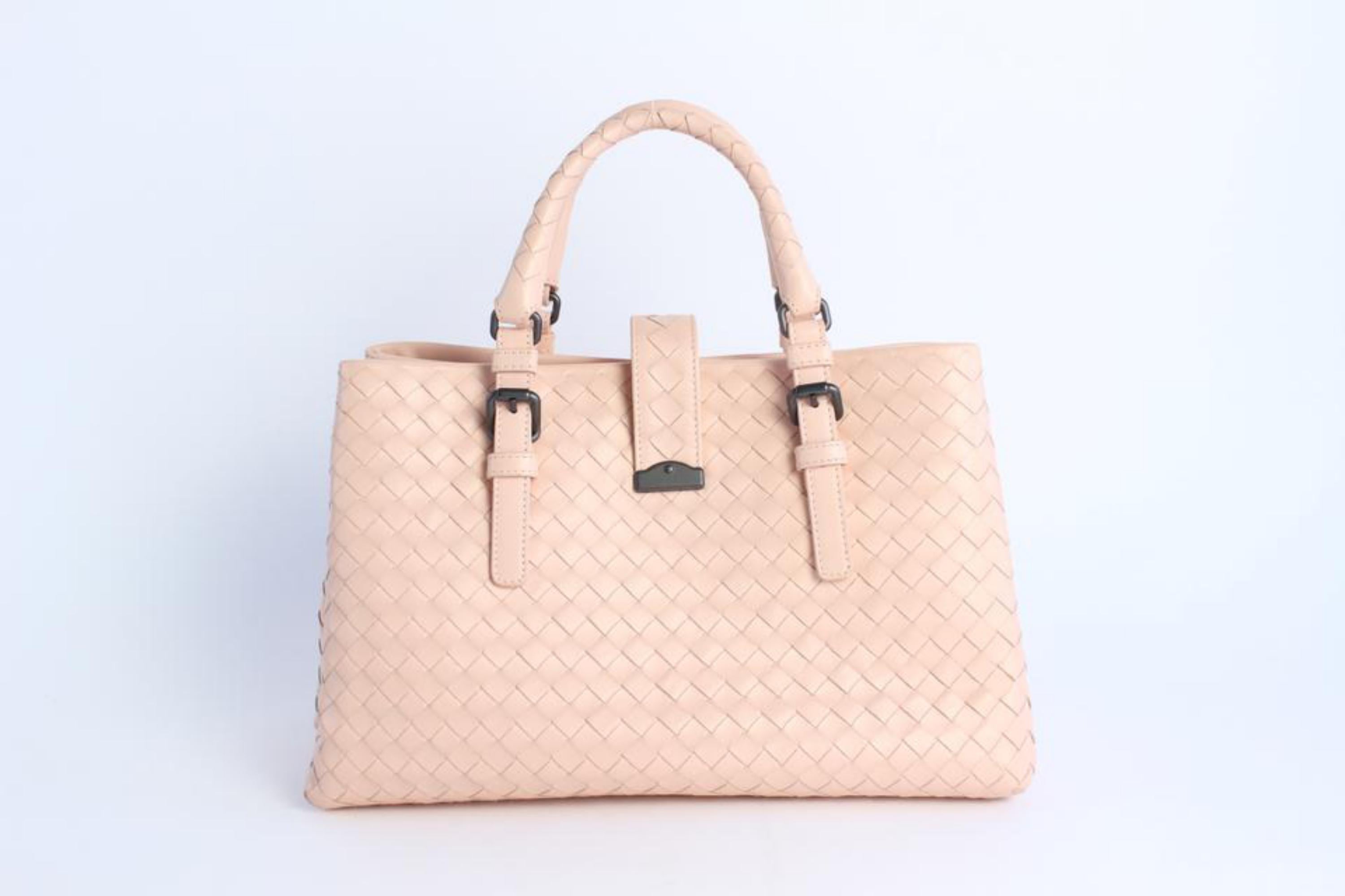 Bottega Veneta Small Roma 2way 4mz0828 Pink Leather Cross Body Bag For Sale 5