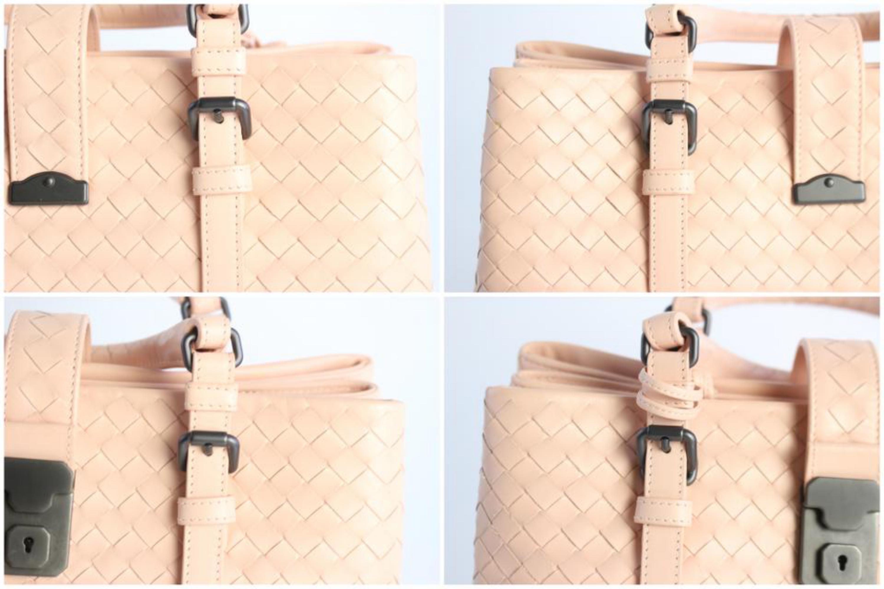 Women's Bottega Veneta Small Roma 2way 4mz0828 Pink Leather Cross Body Bag For Sale