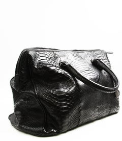 Bottega Veneta Snake Skin Black Tote