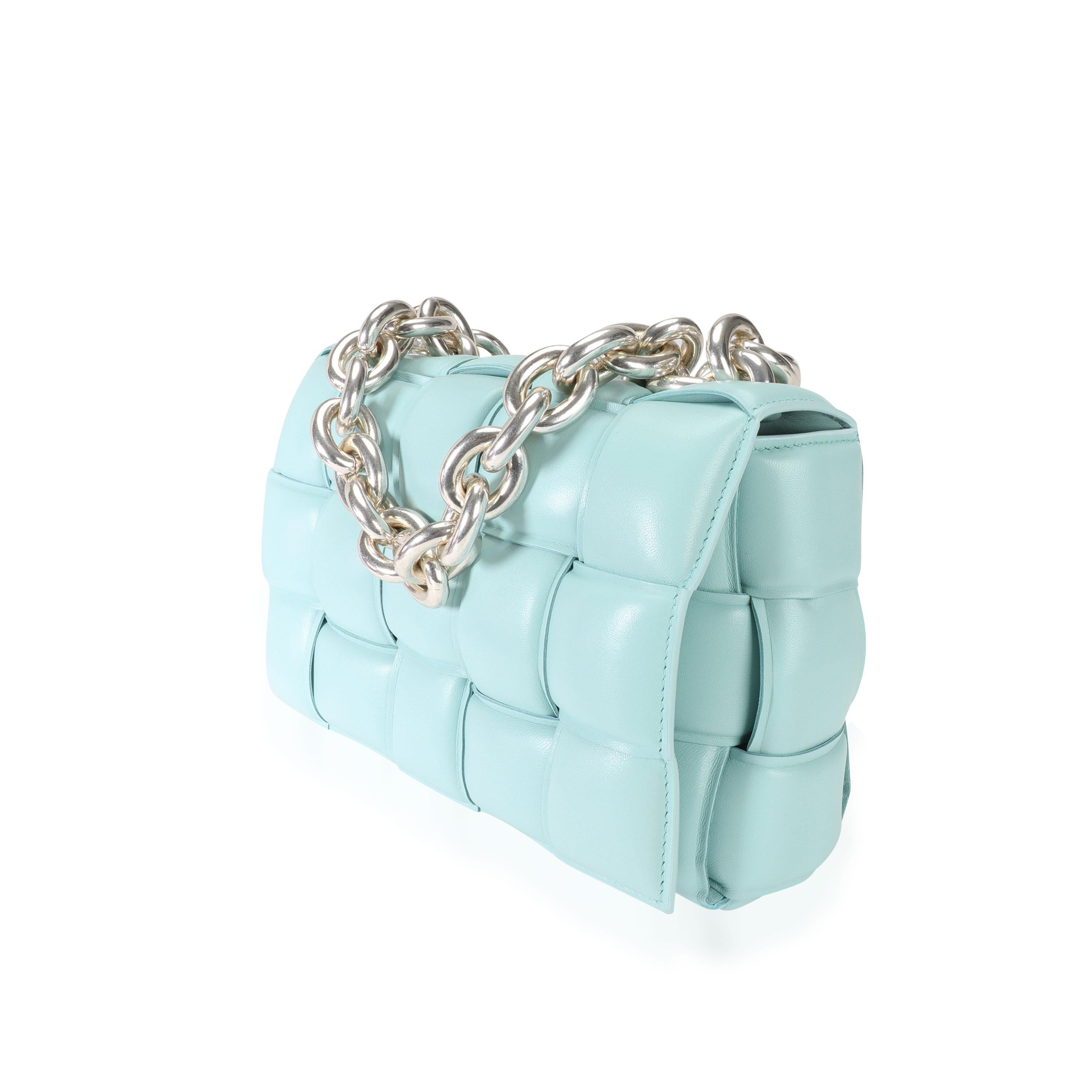 Women's  Bottega Veneta Spearmint Maxi Intrecciato Leather Chain Cassette Bag