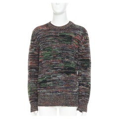 Bottega Veneta maglione pullover con motivo grunge 100% lana melange IT52