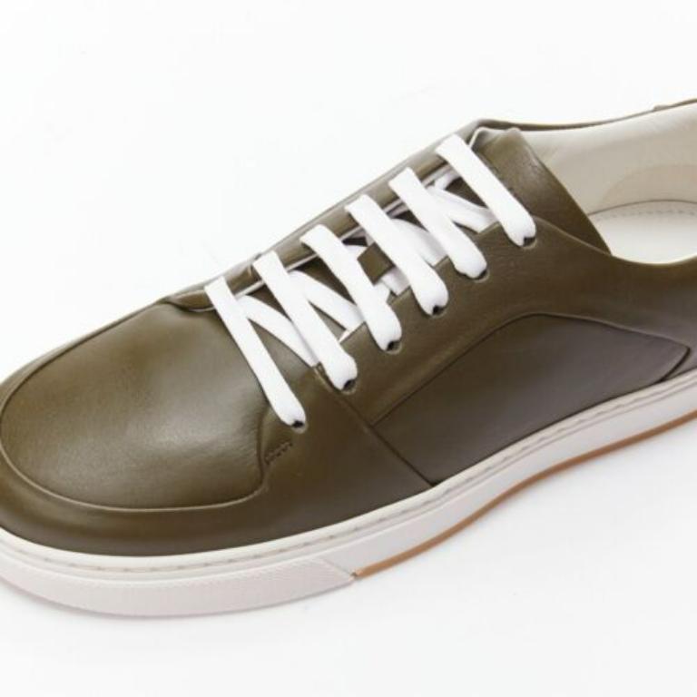 BOTTEGA VENETA Speedster khakigrüne Low-Top-Turnschuhe aus Kalbsleder EU39,5 im Angebot 2