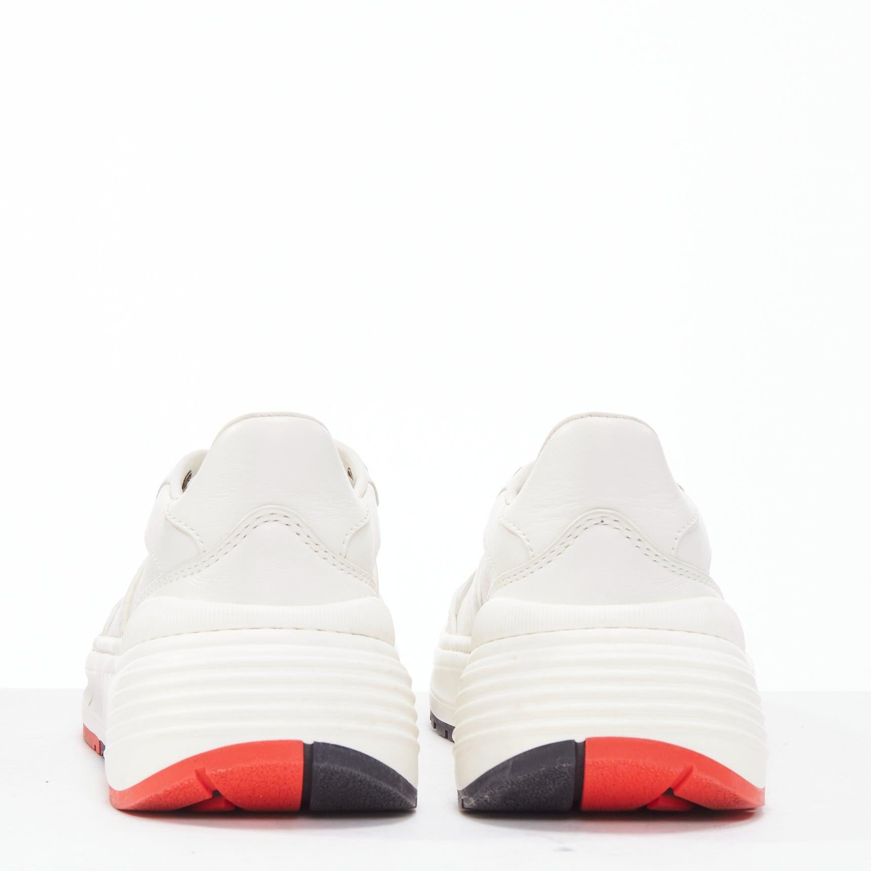 BOTTEGA VENETA Speedster Baskets dad en cuir blanc à semelle rouge EU37 Pour femmes en vente