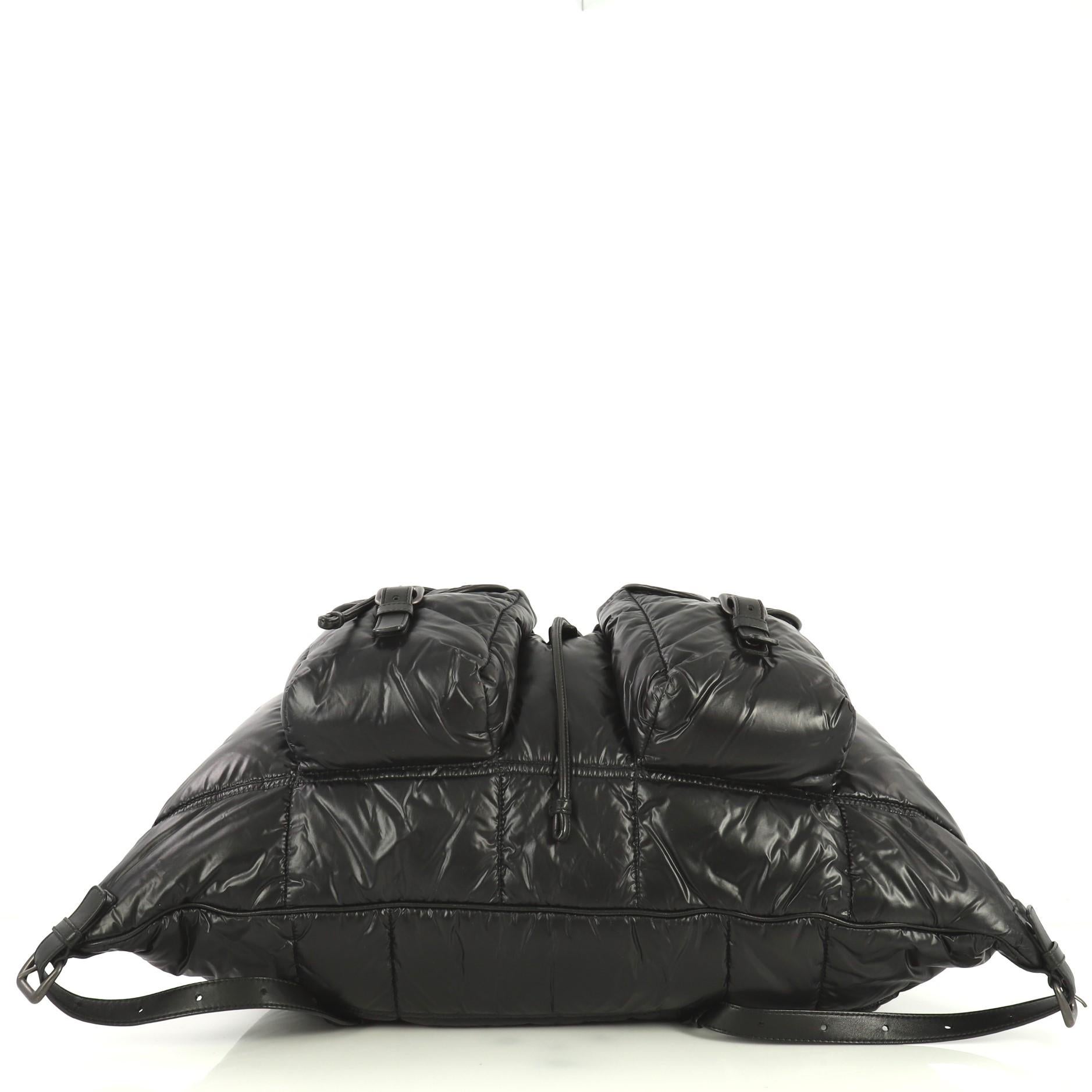 Black Bottega Veneta Spinnaker Backpack Nylon Large