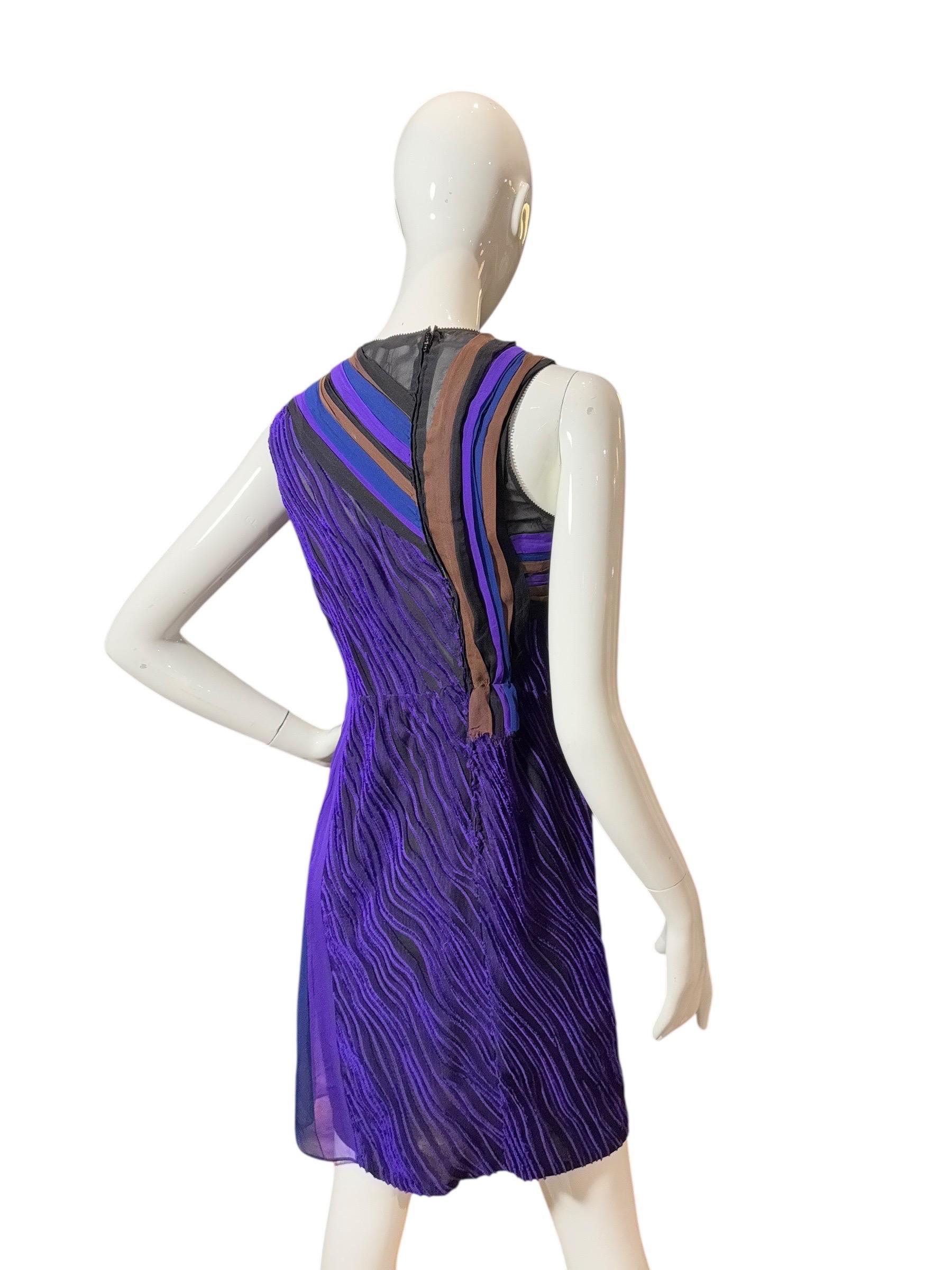 Bottega Veneta Frühjahr 2012 Runway Minikleid aus Samt und Seide, Look 37 (IT 38) im Angebot 5