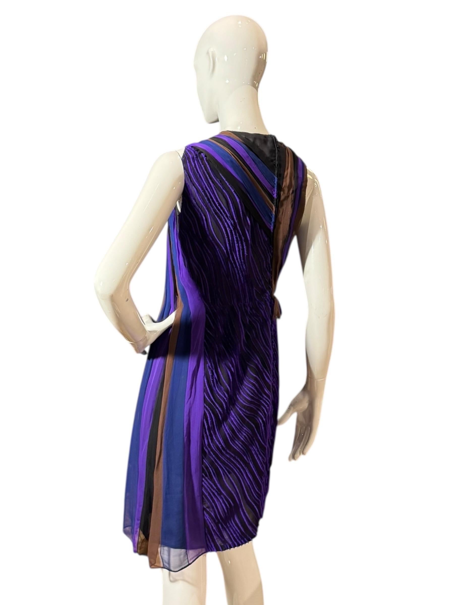 Bottega Veneta Frühjahr 2012 Runway Minikleid aus Samt und Seide, Look 37 (IT 38) im Angebot 8