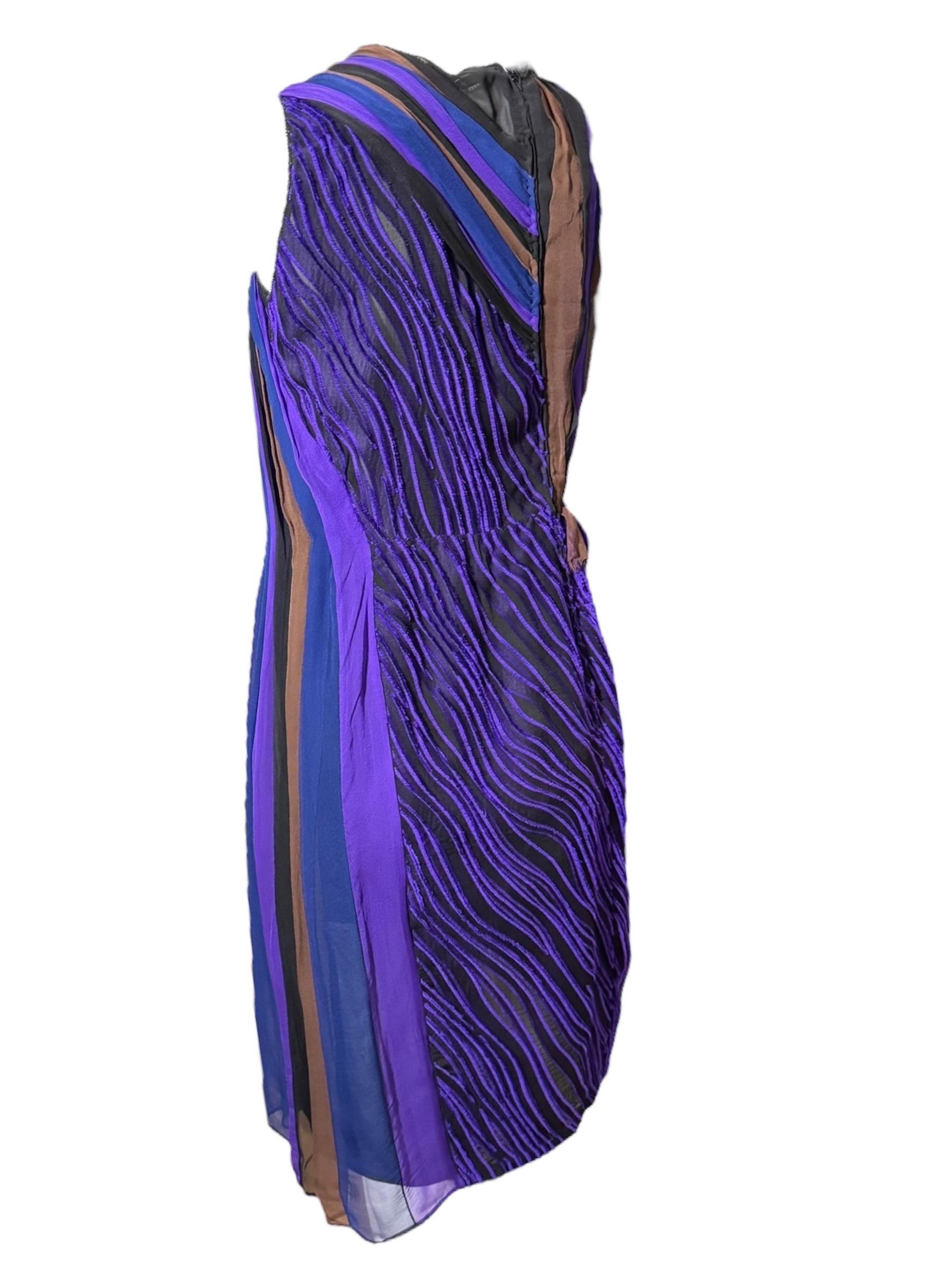 Bottega Veneta Frühjahr 2012 Runway Minikleid aus Samt und Seide, Look 37 (IT 38) im Angebot 9
