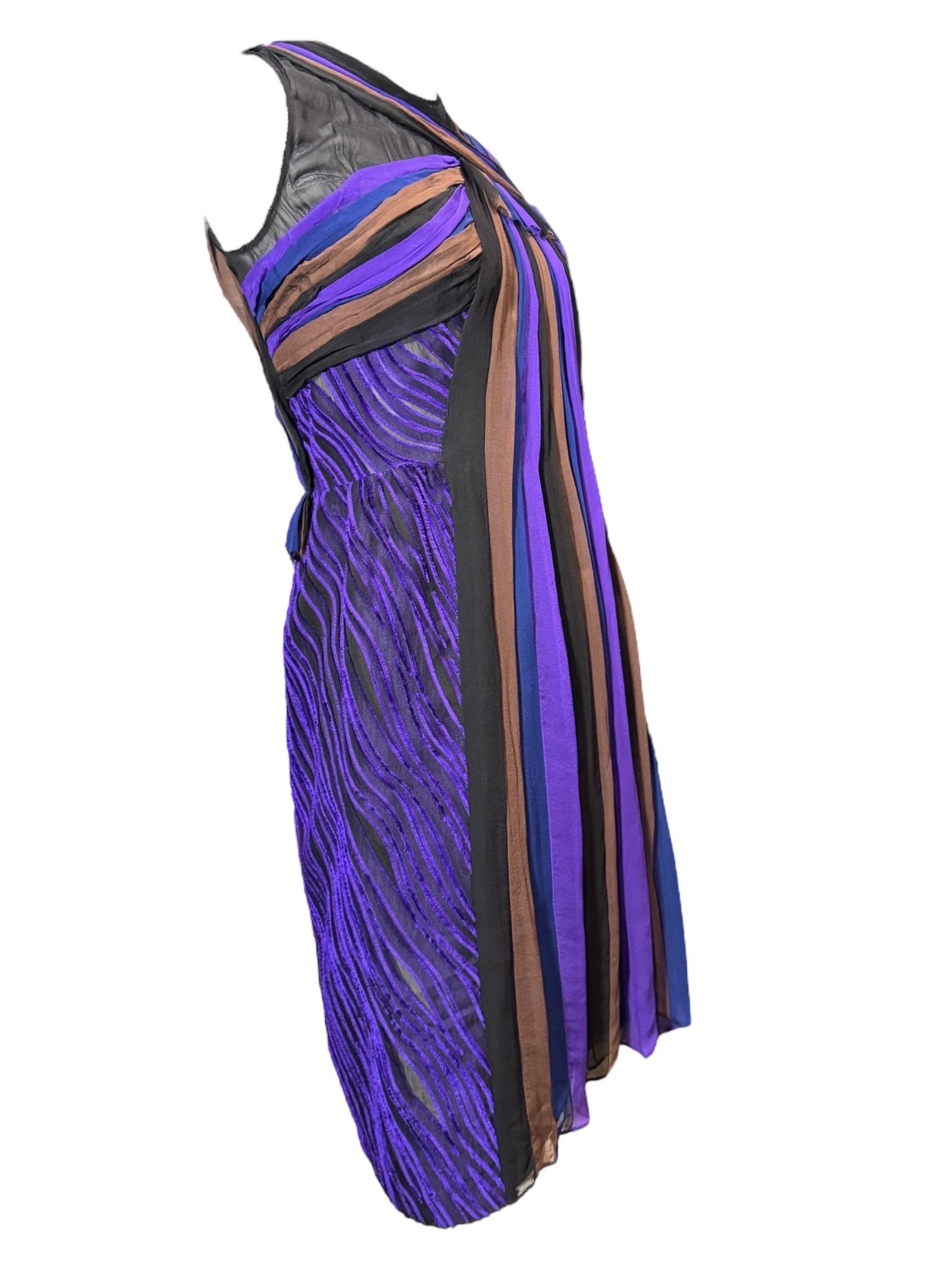 Bottega Veneta Frühjahr 2012 Runway Minikleid aus Samt und Seide, Look 37 (IT 38) im Angebot 14