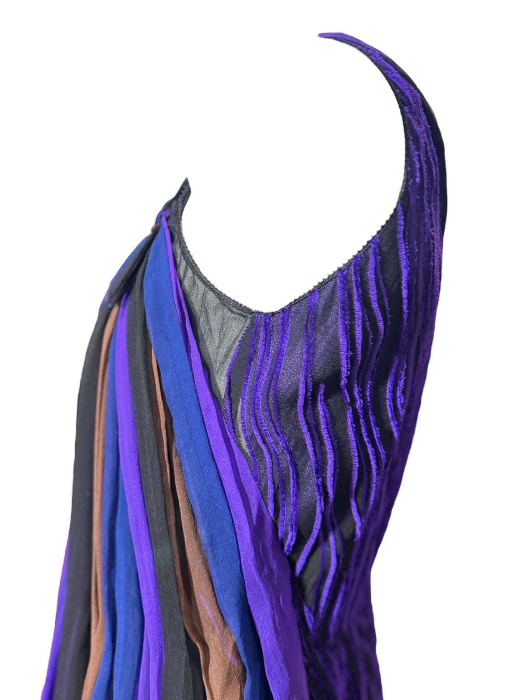 Bottega Veneta Frühjahr 2012 Runway Minikleid aus Samt und Seide, Look 37 (IT 38) Damen im Angebot