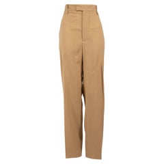 Pantalon droit beige Bottega Veneta printemps 2020, taille S