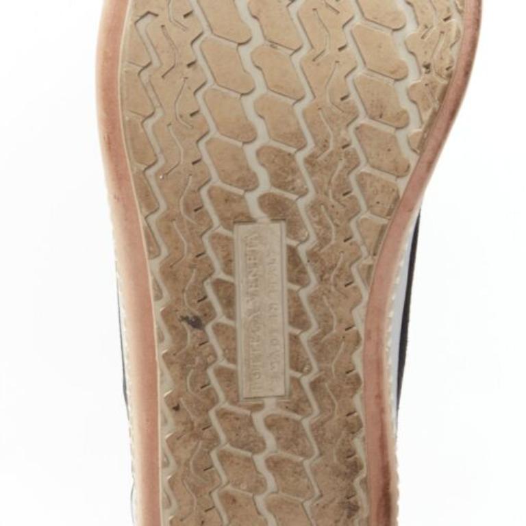 BOTTEGA VENETA Spritz black suede white overstitch mid sneakers EU40 For Sale 8