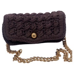 Bottega Veneta SS2021 Salon 01 Knit Point Crossbody Bag, Chocolate Brown