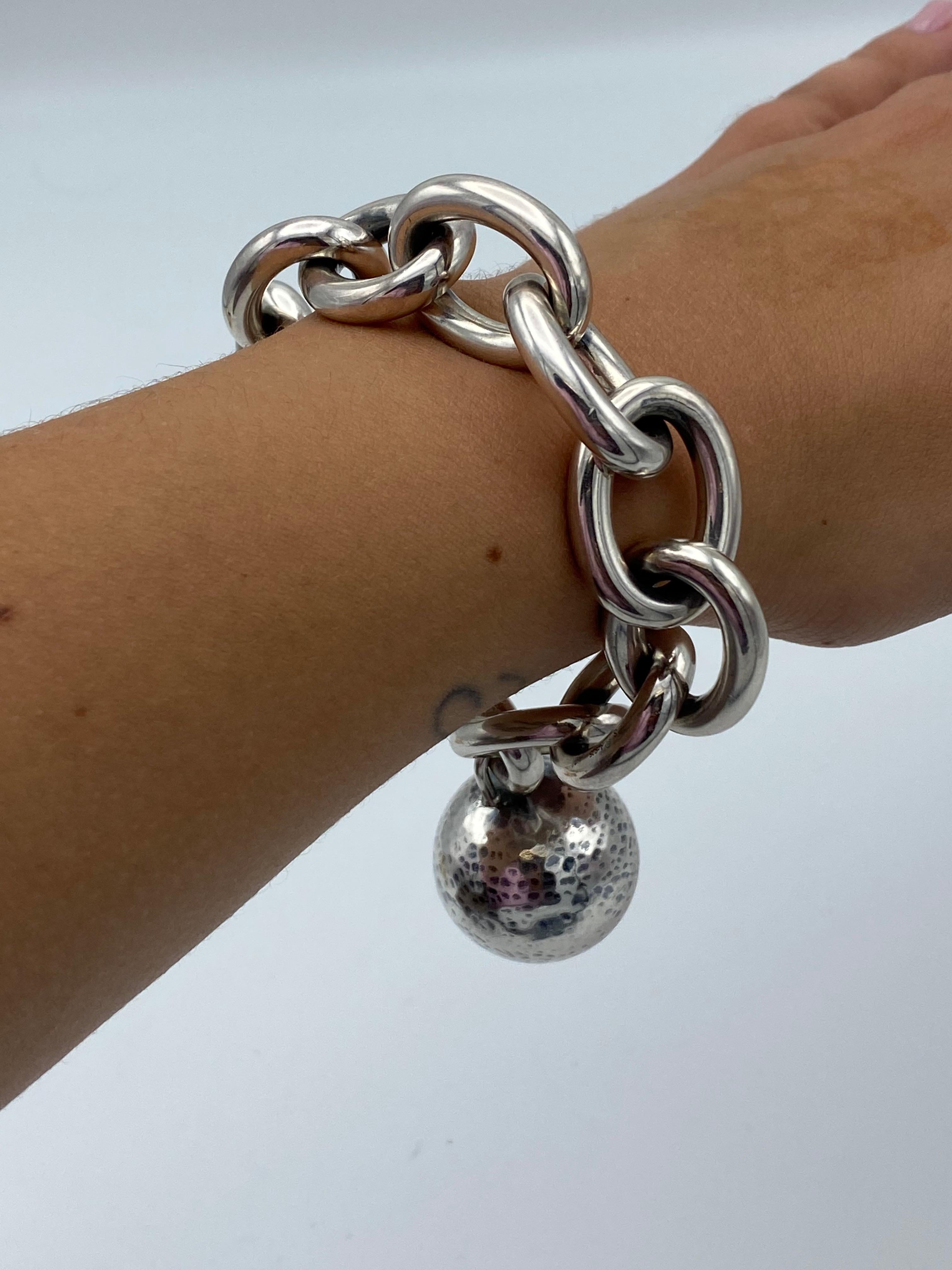 Bottega Veneta Sterling Silver Link Chain Bracelet  1