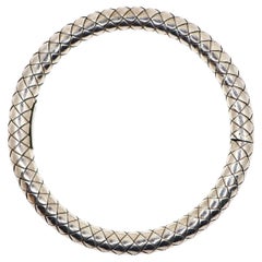 Bottega Veneta Sterling Silver Weave Bangle Bracelet