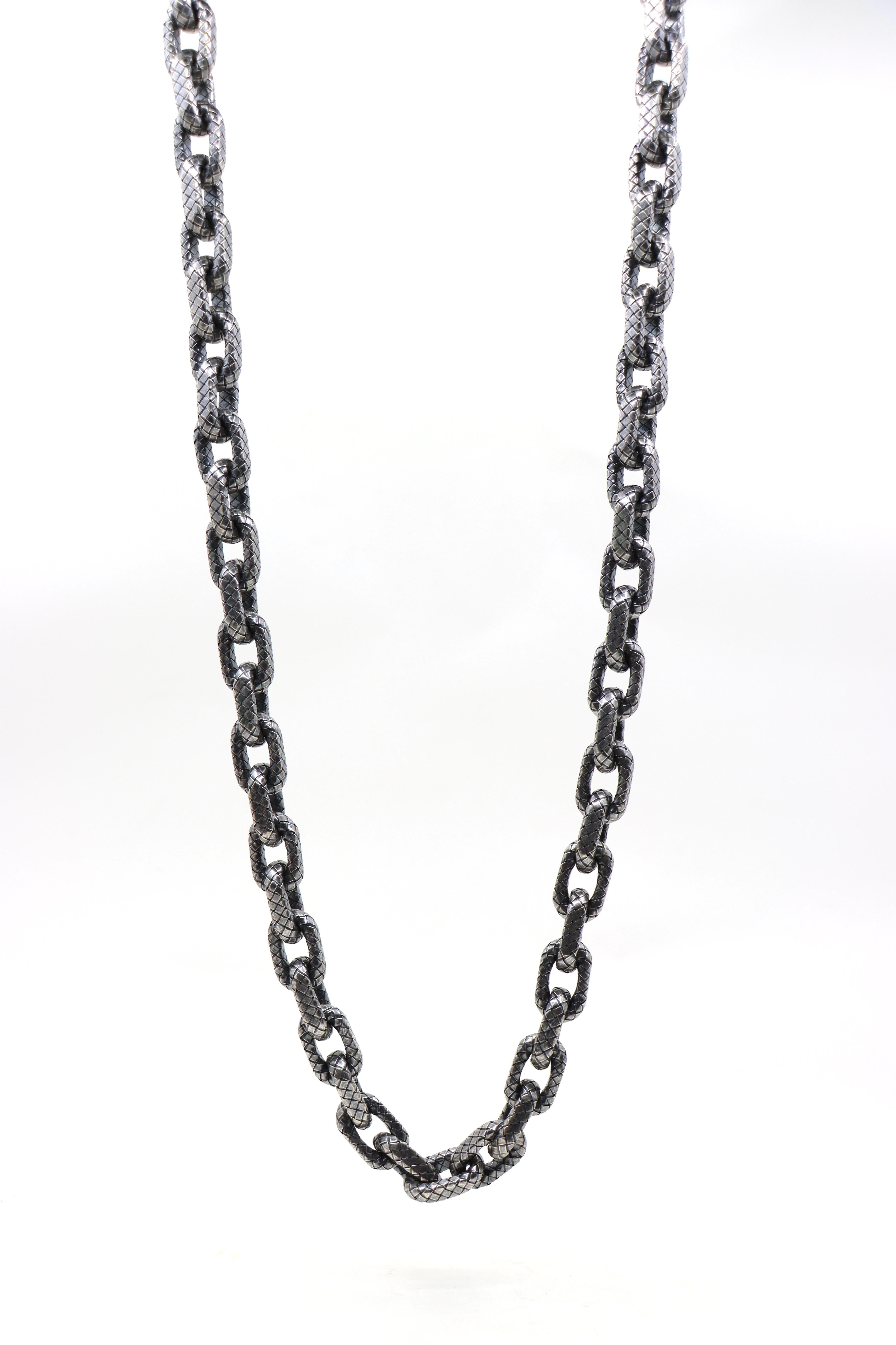 Bottega Veneta Collana a catena in argento 925 con trama a maglia grossa in vendita 4