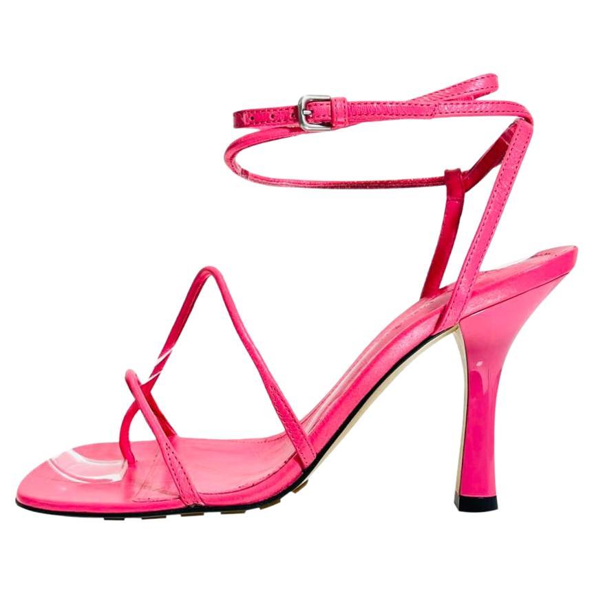 Bottega Veneta Strappy Leather Sandals For Sale